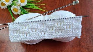 İki şiş kolay örgü yelek model anlatımı ️Eays knitting crochet patterns