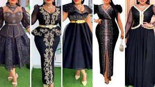 Bold & Beautiful African Black Party Dress Showcase #womenfaishion #rayeonaura