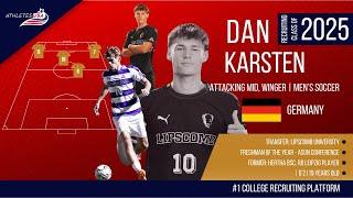 Men's Soccer | Midfielder, COM, Winger  | Dan Karsten, Germany | Highlights | Recruit 2025