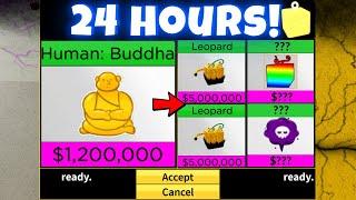 Trading Buddha Fruit for 24 Hours in Blox Fruits! CRAZY Trades!! 