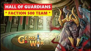 Gems of War HALL OF GUARDIANS Faction 500 Delve Guide and Best Team! Simple and Pure Strategy!