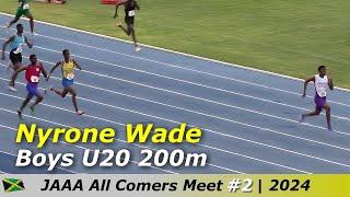 Nyrone Wade | Kingston College | Boys U20 200m | JAAA All Comers Meet #2 | 2024