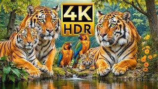 DISCOVER ANIMALS 4K HDR | with Cinematic Sounds (Colorful Animal Life)