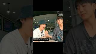 V is jealous because he saw  Jimin with Jungkook#bts#jungkook#v#jimin#suga#j hope#jin#rm ️️