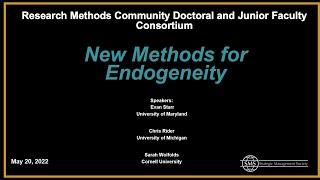 New Methods for Endogeneity