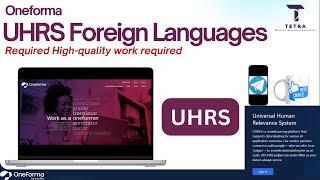 Oneforma Account  Signup | UHRS |  Oneforma English | German | French & Other Foreign Languages.