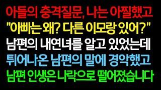 (실화사연) 아들의 충격질문, 나는 아찔했고 남편의 내연녀를 알고 있었는데 튀어나온 남편의 말에 경악했고 남편 인생은 나락으로 떨어졌습니다 [라디오드라마][사이다사연]