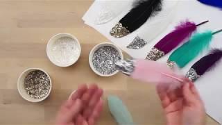 DIY Glitter Feathers The Feather Place