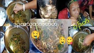 [#EP-1] we go to catch frogs in the Mae Taw La field & cook at night  Yummy 