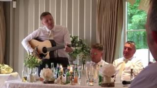 Funniest best man wedding song !! Memories keeps yesterday alive