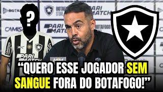 BOMBA! ARTUR JORGE PERDE A CABEÇA COM JOGADOR DO BOTAFOGO! ULTIMAS NOTICIAS DO BOTAFOGO HOJE!