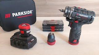 Parkside 12V Cordless Drill Driver Set Unboxing And Review - PBSPA 12 C3