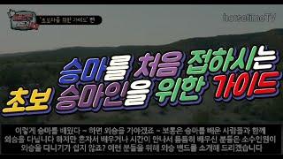 승마를 처음 접하시는 초보 승마인을 위한 가이드 horsetimeTV