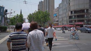 4K China，Shanghai Walk，Zhenning Road--Metro Line 11 Longde Road Station, 2020/7/1