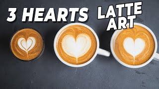 Latte Art tutorial - 3 Types of Heart Shape