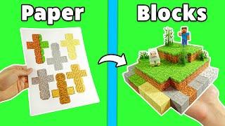 How To MAKE MAGNETIC Paper Minecraft Blocks...