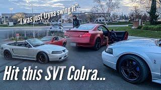 Infiniti Owner Hits My Friend’s SVT Cobra *THOUGHT IT WAS FUNNY SO COPS TOWED HIS CAR