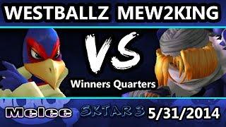 SKTAR 3 - Westballz (Falco) Vs. Mew2King (Sheik) - Winners Quarters