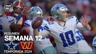 Dallas Cowboys vs. Washington Commanders | Resumen NFL en español - Semana 12 | NFL Highlights 2024