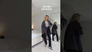 Grey coat ways to wear for winter #fashionstyle #styleblogger #streetstyle #outfitideas #fashion