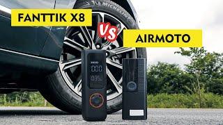 Fanttik X8 vs Airmoto tire inflator portable air compressor Test and Review