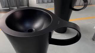 KingKonree International Solid Surface Freestanding Basin