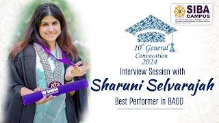 Gold Medal Winner - Sharuni Sharuni Selvarajah