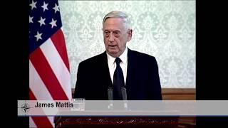 U.S. Secretary of Defense at joint press conference in Kabul, Afghanistan, 27 SEP 2017