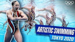 Beautiful performance by Team Japan's artistic swimmers at Tokyo 2020‍️