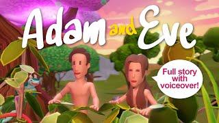 ADAM and EVE in the Garden of Eden  FULL STORY with voiceover! | Bibtoons GO