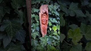 Grandmother Willow carved in Cottonwood bark! #woodcarving  #carvingart #pocahontas #sculpture