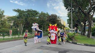 新加坡濟南体育會 Singapore Ji Nam Athletic Association Lion , Big Flag & Dragon at KPT 401 on 12 Feb 2024