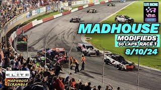 MADHOUSE MODIFIED TWISTED METAL TWIN 50s RACE 1 8/10/24 #racing #shorttrackracing #modifieds #nascar