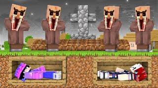 Scary Villagers Buried Us Alive In Minecraft!!