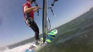 Sail first jibe