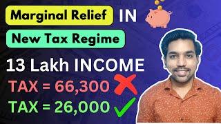 What is Marginal Relief in New Tax Regime 2025-26 | Income Tax Calculation