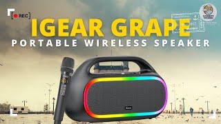 iGear Grape Portable Wireless Speaker | Wireless Rechargeable MIC | Wireless Speaker