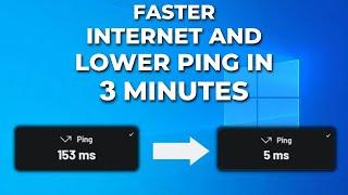 HOW TO GET LOWER PING AND SPEED UP YOUR INTERNET | WINDOWS 10/11 | 2024