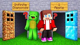 Which DOOR Will Mikey and JJ Choose in Minecraft? (Maizen)