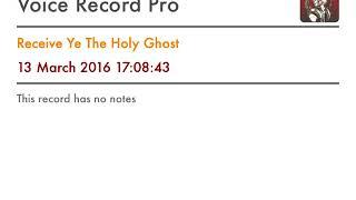 Receive Ye The Holy Ghost