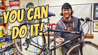 Basic Bicycle Tuneup ANYONE can do at home! Cannondale hybrid revival!