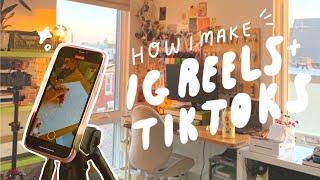 how i make aesthetic instagram reels & tiktoks as an artist! (filming, editing, monetization)