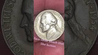 #coincollecting #jeffersonnickel #1954 #coin #coins #oldcoins #cashier #found #nickel #oldcoin #cool