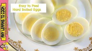 How to Cook EASY TO PEEL Hard Boiled Eggs | Amy Learns to Cook