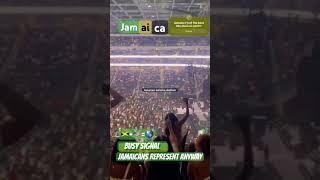 Proud Jamaicans yard and broad sing the new National Anthem. By busy signal. Love Ja nah sel out!