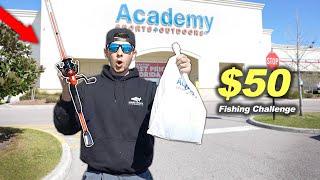 $50 Academy Sports Fishing Challenge!! (Rod/Reel/Lure) v2