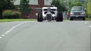 "COUPEZILLA" HOT RAT ROD BLOWN 8.71 BLOWER * BURNOUTS * NASTY INSANE PRO STREET video 18