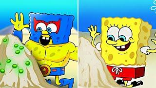 Spongebob vs Brawl Stars: Sand Castle War cartoon Animation