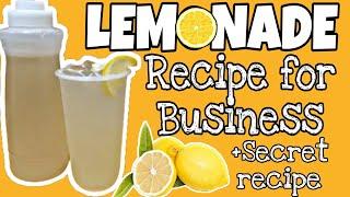 LEMONADE RECIPE FOR BUSINESS | SECRET FOR THE BEST LEMONADE SUGAR SYRUP