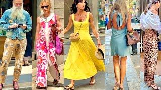 ️ITALIAN SUMMER DRESSES 2025 MILAN STREET STYLE DURING FASHION WEEK SS 26 #vanityfair